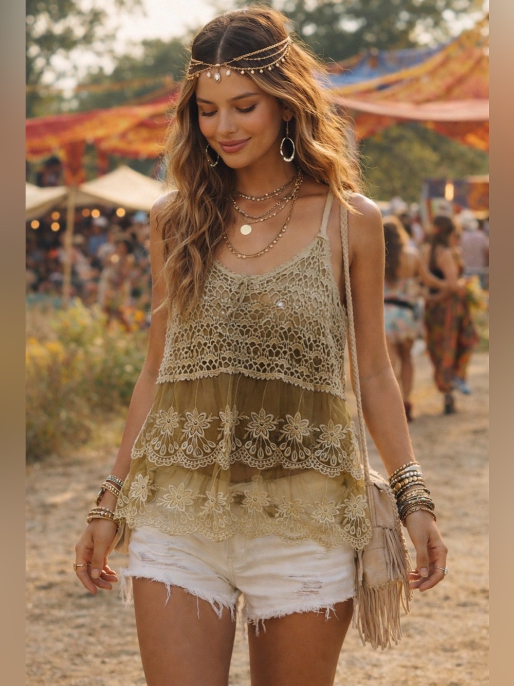 Sheer Bohemian Lace Crochet Top Buffy the Vampire Slayer Sarah Michelle Gellar